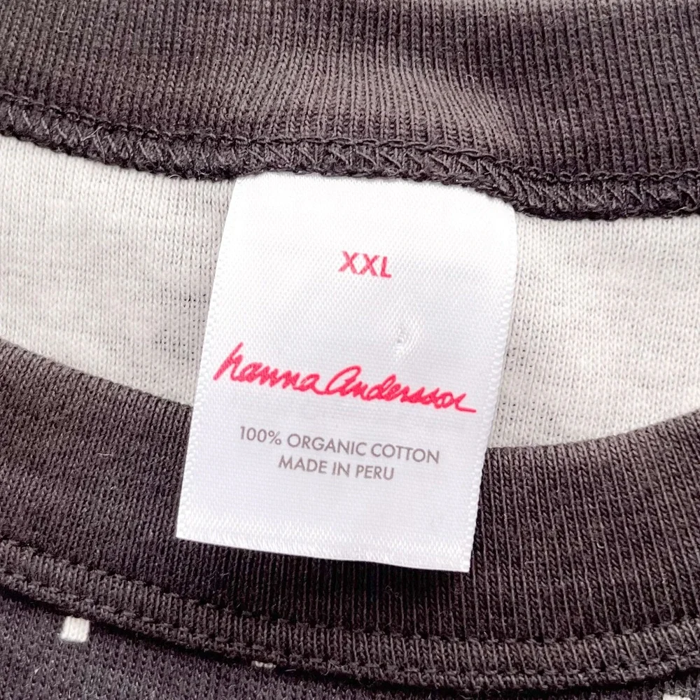 Hanna Andersson Organic‎ Fair Isle Snowflake Pajama Top Black Red Womens XXL